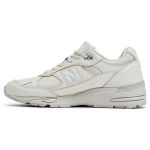 New Balance 991 Pagaminta Anglijoje &Scaron;iuolaikinio prabangos stiliaus Vyri&scaron;ki sportbačiai Balti &Scaron;viesiai pilki Mėnulio spindulio M991OW 42