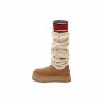 UGG Classic Megztinio Raidės Auk&scaron;ti Ka&scaron;toniniai Moteri&scaron;ki Kedai Rudi 1144044-CHE 36