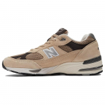 New Balance 991 Pagaminta Anglijoje Finale Pack - &Scaron;viesiai Chaki Spalvos Vyri&scaron;ki Sportbačiai Rudo Sidabro-Mink Delicioso M991CGB 42.5