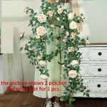 Dirbtinės mielosios rožės vynmedis &scaron;ilko gėlės rotango kavinės dekoratyvinis modeliavimas rožių augalas netikrų gėlių vynmedžiai baro dekoravimas