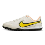 Nike Tiempo Legend 9 Academy TF Apvalus pir&scaron;tas Suvarstomi Neslystantys Patvarūs Žemi Futbolo Bateliai Vaikams Snikeriai Pilki Geltoni DA1328-002 28