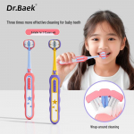 DR.BAEK Trijų efektyvumų 3 &scaron;onų vaiki&scaron;kas U formos dantų &scaron;epetukas 2 pieces - randow color