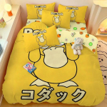 Pikachu antklodės užvalkalų komplektas animacinis dvipusis spaudinys patalynės komplektas vaiki&scaron;kas antklodės užvalkalas pagalvės užvalkalas didelis miegamojo dekoravimas dovana 135x200cm