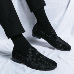 Laisvalaikio bateliai vyri&scaron;ki mokasinai Nauji dideli dydžiai 38-47 Lazy Peas batai Siuvinėti mokasinai Suede odiniai Vestuviniai batai Zapatos 38 balta
