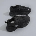 Moteri&scaron;ki batai Platforma Rudens Oda Nauji Universalūs Juodi Kasdieniai Sneaker Vienspalviai Suvarstomi Vulcanize Batai Tenis Feminino 40