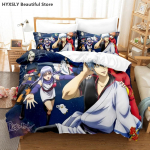 Gintama Patogus Patalynės Komplektas Antklodės Užvalkalas Pagalvių Užvalkalai Suaugusiems Vaikams Viengulis Dvigulis Pilnas Karalienės Karali&scaron;kas Vaikams Paaugliams Sakata Gintoki Patalynė 135x200cm 2pcs