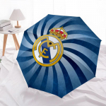 Real Madrid CF ra&scaron;tas, automati&scaron;kai susiskleidžiantis skėtis, ne&scaron;iojamas ir sulankstomas dizainas, 8 &scaron;onkauliai, kalėdinė ar gimtadienio dovana. įvairiaspalvis