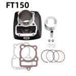 Yibai 62mm Juodas Motociklo Cilindro Rinkinys FT150, su Stūmoklio Pin