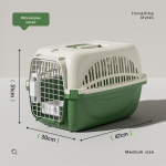 Ne&scaron;iojamas lėktuvo katės ne&scaron;iklis &ndash; rankinė plastikinė katės ir &scaron;uns narvelis For cats under 7.5 kg gray