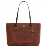 Coach Stoties 35 Logotipo Suede ir Lygios Odos Rankinė Moteri&scaron;kos rankinės-tote Vintažinės-Rusvos CCC77-IME0S Basic Set (Bag+Dust Bag)