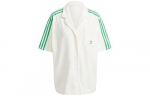 adidas Originals Logotipo Juostelės Laisvalaikio Trumpomis Rankovėmis Mar&scaron;kinėliai XS abrikosas