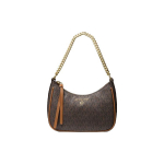Michael Kors MK Jet Set Charm Monogram Metalinė Grandinėlė Drobės Pečių Krep&scaron;ys Moteri&scaron;kas Pečių Krep&scaron;ys Tamsiai Rudas 32H1GT9C1B-BRN-ACORN Basic Set (Bag+Dust Bag)