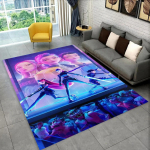 3D Kpop Demonų Medžiotojai Rumi Mira Zoey Animacinis Muzikinis Kilimas Svetainės Miegamojo Namų Sofos Dekoravimui, Vaikų Žaidimų Neslystantis Kilimėlis 80x120cm( 31x47in)