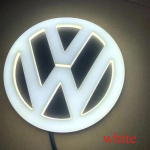 VW 4D LED Volkswagen logotipo žibintai 2026 m. Naujas priekinis ir galinis lipdukas. Tinka VW Tiguan Passat Golf T-ROC Beetle Polo EM1 dramblio kaulas