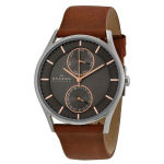 SKAGEN Holst Anglies Spalvos Ciferblatas Rudo Odos Vyri&scaron;kas Laikrodis Moteri&scaron;kas Kvarcinis Laikrodis Holst Anglies Spalvos Ciferblatas Rudo Odos Vyri&scaron;kas Laikrodis 6 SKW6086 ruda