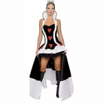 Seksualus &Scaron;irdžių Karalienės Kostiumas Moterims Suaugusioms Alisa Stebuklų &Scaron;alyje Helovino &Scaron;ventė Cosplay Karnavalo Kostiumas Raganos Vampyro Velnias Kostiumas M black