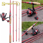 Fishing Rod Combo Portable Carbon Fiber Travel Spinning Fishing Bole 13+1BB Spinning Fishing Roels 2.1M Rod Reel 1000