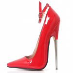 18 cm itin auk&scaron;takulniai moteri&scaron;ki smailių pir&scaron;tų dirželiai kulk&scaron;nies seksualūs batai dideli 36-46 dydžiai 45 raudona