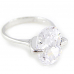 Bague Argent 'Unique' Blanc