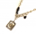 Les Tr&eacute;sors De Lily [E5763] - Collier Cr&eacute;ateur 'Les Souvenirs du Pass&eacute;' Noir Blanc juoda