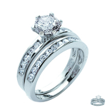 Bague Argent 'Pour la Vie' Blanc argent&eacute; - pierre 7 mm