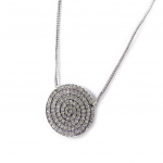 NOA [G8320] - Collier Cr&eacute;ateur 'Sissi' blanc noir balta