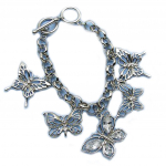 Les Tr&eacute;sors De Lily [G9486] - Bracelet Cr&eacute;ateur 'Sissi' blanc - 35x20 mm balta