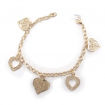 Les Tr&eacute;sors De Lily [J9611] - Bracelet Plaqu&eacute; Or 'Love'