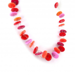 NOA [K0179] - Collier Cr&eacute;ateur 'Coloriage' rouge rose raudona