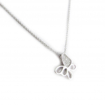 Les Tr&eacute;sors De Lily [L2039] - Collier Argent 'Papillon' blanc