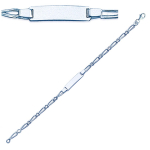 Les Tr&eacute;sors De Lily [L3801] - Gourmette Argent 'Bambino' rhodi&eacute; - 16 cm 5 mm