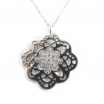 Altesse [M1133] - Collier Argent 'F&eacute;&eacute;rie' blanc balta
