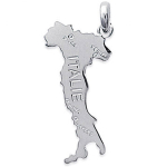 Les Tr&eacute;sors De Lily [N3949] - Pendentif Argent 'Italie' (rhodi&eacute;) - 30x13 mm
