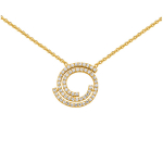 Altesse [Q3767] - Collier plaqu&eacute; or 'Sissi' blanc dor&eacute; - 15 mm