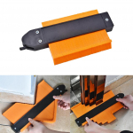 Kontūro matuoklio kopijavimo aparatas su užrakto plataus formos dubliavimo įrankiu 5 colių kontūro matavimo liniuotė, skirta kampams, medžio apdirbimo &scaron;ablonams, plytelėms, liejimui 201x105 mm