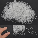 1000 vienetų vienkartinis mini didelio elastingumo plaukų kaklarai&scaron;tis permatomas plaukų juosta maža guminė juosta plaukams elastinga pynimo juosta Nauja