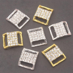 20 vnt metalinės sagtys su kalnų kri&scaron;toliniu akmeniu, skirtos bikinio liemenėlės dekoravimui, pasidaryk pats diržo žiedai siuvimo krep&scaron;io priedai 15x12 mm 20pc silver