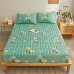 Medvilninis mink&scaron;tas patalynės užvalkalas, čiužinio užvalkalas, storas dygsniuotas lovatiesis, elastingas paklodės. 180*200cm
