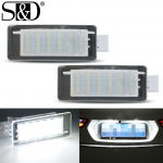 2vnt Automobilio LED valstybinio numerio ap&scaron;vietimas Xenon balta lempa Canbus lemputė, skirta Renault Espace MK4 Scenic MK2 Laguna 2 Dacia Duster Lodgy Logan MCV III