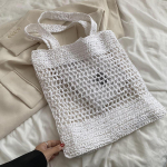 Yogodlns vasaros austas tu&scaron;čiaviduris pečių krep&scaron;ys moterims Candy Color Kelioninis pajūrio paplūdimio laisvalaikio krep&scaron;ys 25x15x20cm balta