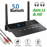 VAORLO 80M Bluetooth 5.0 siųstuvo imtuvas aplinkkelio Aptx LL Low Latency belaidis garso adapteris 3,5 mm AUX RCA lizdas, skirtas PC TV ausinėms