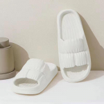 Moteri&scaron;kos itin lengvos &scaron;lepetės su debesimis Sandalai Vasaros paplūdimio Mink&scaron;tas padas Moteri&scaron;kos &scaron;lepetės EVA Vyri&scaron;kos Moteri&scaron;kos Namai Vonios kambarys Neslystančios &scaron;lepetės 44-45 balta