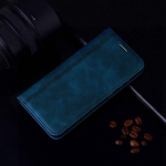 Verslo odinis atverčiamas piniginės dėklas, skirtas Apple iPhone XS Max X XR 6 8 7 Plus 13 12 11 Pro Huawei Honor Xiaomi Redmi Poco Samsung Galaxy knygų vir&scaron;elių dėklai iPhone 13 Pro mėlyna