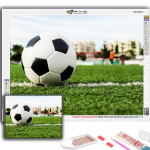 5D Deimantų pie&scaron;imas Futbolas Sportas &bdquo;Pasidaryk pats&ldquo; deimantinis siuvinėjimas Kalnų kri&scaron;toliniu akmeniu namų dekoravimas Full Round 20X30CM