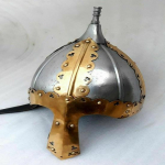 Viduramžių Helovinas Viduramžių plieno vikingų nosies &scaron;almas, kaltas rankomis