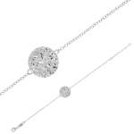 Les Tr&eacute;sors De Lily [R5461] - Bracelet Argent artisanal 'Cl&eacute;opatra' argent&eacute; (rhodi&eacute;) - 15 mm