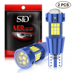 2vnt W5W T10 LED CANBUS be klaidų 5W5 12V 1000Lm itin ry&scaron;kus plei&scaron;tinis automobilio salono &scaron;oninis ap&scaron;vietimas 194 2016 42SMD objektyvo lemputė automatinė lemputė 6000K balta