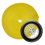 Automobilių automobilių ratų ratlankių apsaugos žiedai, lydinio 8 metrų dekoro apsaugos linijos juostelė geltona