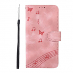 Odinis telefono atverčiamas dangtelis, skirtas Samsung Galaxy A14 A24 A34 A54 A04 A04e A03s A13 A23 A33 A53 A73 dėklai 3d personalo drugelis įspaustas Samsung A54 5G rožinė