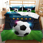 Namų tekstilė Futbolo ra&scaron;to patalynė Viengulė lova Pilno dydžio Užvalkalas pagalvei ir Antklodės užvalkalas 2/3 dalys Mikropluo&scaron;to UK Single 135x200cm